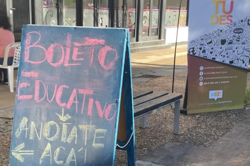 Cómo tramitar el Boleto Educativo Gratuito en Santo Tomé